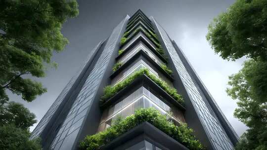 垂直绿化建筑彰显城市生态发展