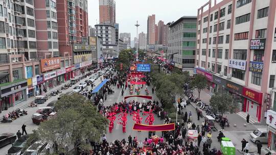 正月十五元宵节文艺表演航拍闹元宵航拍