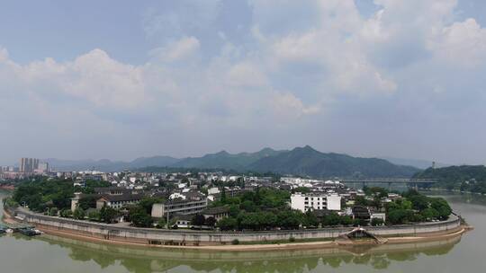 航拍湖南黔阳古城4A景区