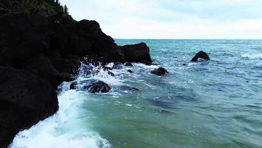 自然风光大海海水海浪视频