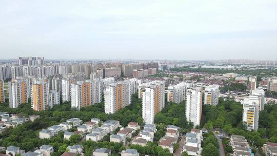 上海浦东新区康桥镇商业住宅别墅全景4K航拍