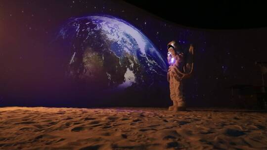 宇航员在外星步行视频素材模板下载