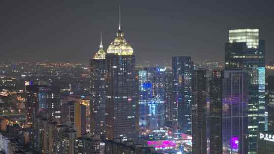 苏州绿地香港夜景航拍8k