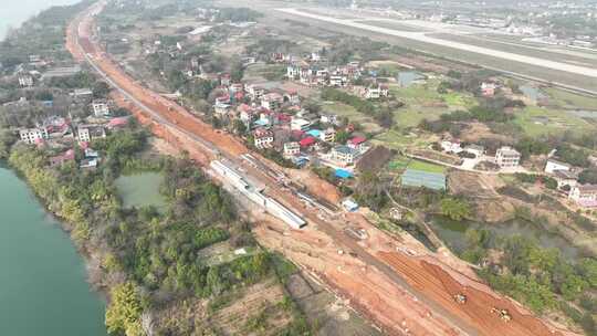 道路建设航拍镜头