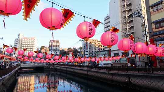 长崎，节日，日本，灯光