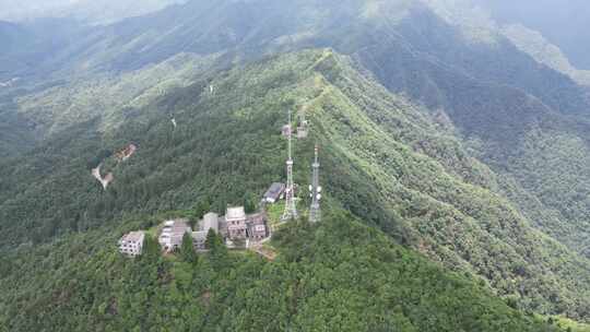 航拍江西井冈山景区大山森林