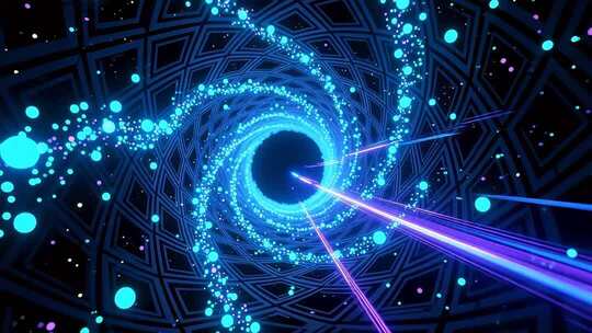 穿梭未来科技光线时空隧道4K