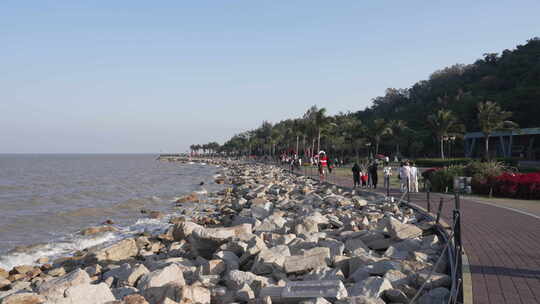 珠海野狸岛海岸消浪石