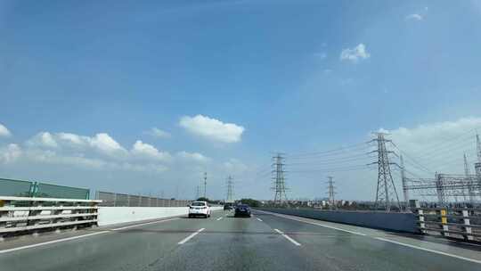 行车记录广州绕城高速往勒流甘竹溪特大桥