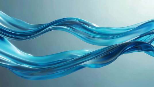 蓝色流体波浪动感素材