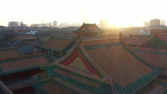 沈阳故宫，平视近景横移镜头