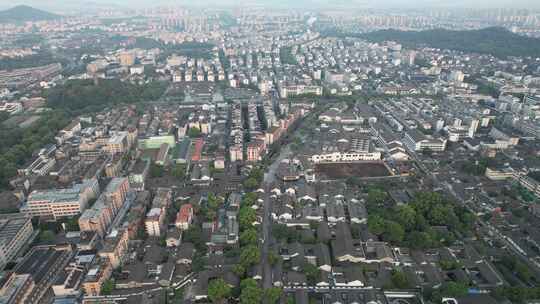 浙江绍兴城市清晨