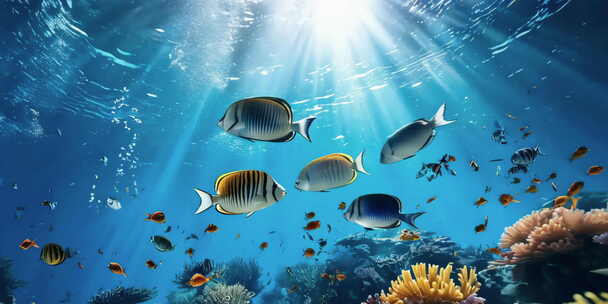 海底珊瑚小丑鱼4K