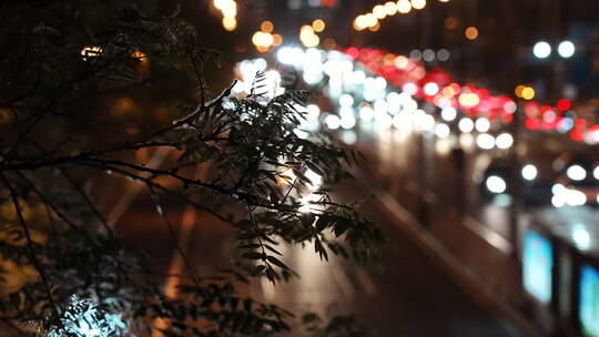 夜景街道 夜景车流 城市夜景