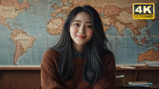 大学生微笑笑脸开心笑容自信特写5