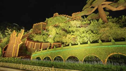 长安街抗日战争胜利80周年主题纪念花坛