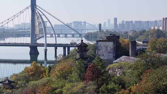 上饶五桂塔地标建筑航拍