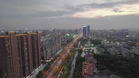 夜晚杭州下沙夜景