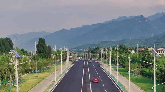 关中环线公路道路交通自驾快速路行驶路面