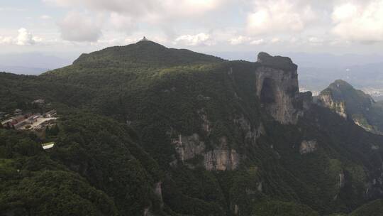 湖南张家界天门山5A景区航拍