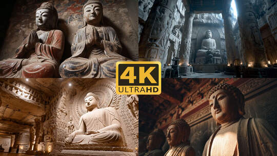 4K中国文明遗迹佛像古迹敦煌莫高窟2