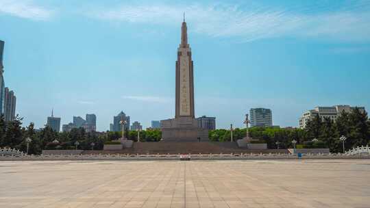 南昌_八一广场_党建基地_延时素材003视频素材模板下载