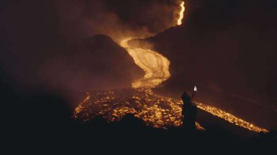 杂耍者，熔岩，火纺纱，帕卡亚火山