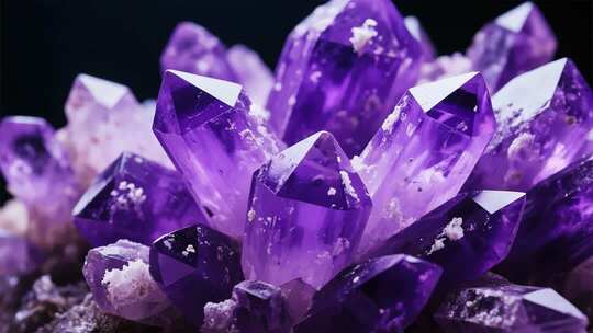 紫水晶微距特写素材