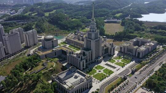 深圳龙岗大运中心城市地标航拍视频