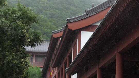 雨天屋檐下雨雨水惊蛰禅意古风清明大暑