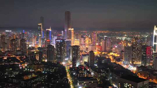 城市航拍  航拍都市 都市夜景