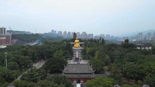 重庆华岩寺航拍4K视频素材模板下载