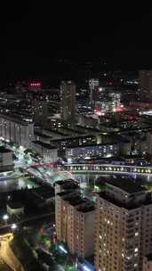 竖屏城市夜景电闪雷鸣