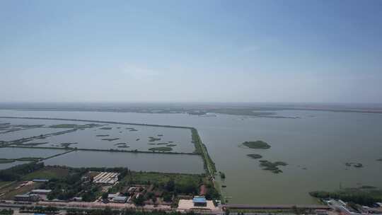 河北衡水衡水湖4A景区航拍