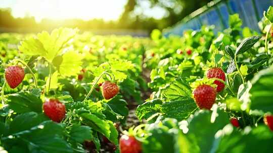 草莓水果草莓种植成熟饮料果园