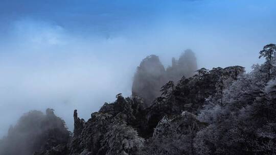 黄山云海雾凇