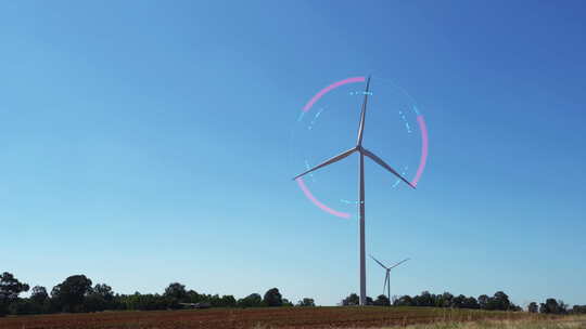 风力发电型清洁能源数据概念