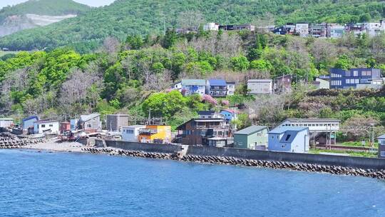 北海道 小樽 日本旅游 日本航拍 海边铁路