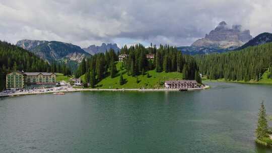 Lake， Dolomites，风景，意