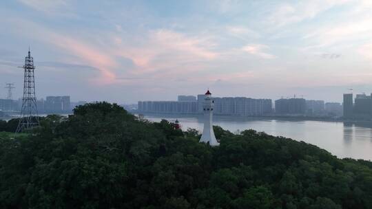 汕头海岛灯塔航拍