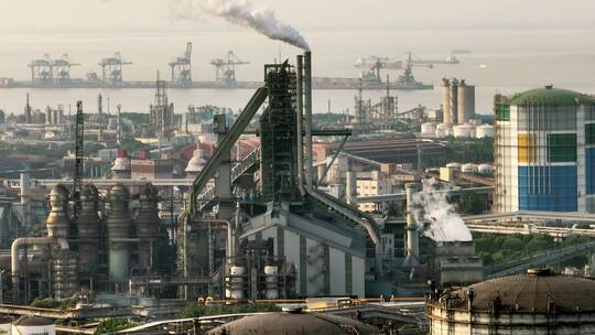 钢铁厂重工业航拍