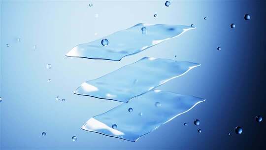 蓝色精华分子渗透皮肤激活修复细胞视频