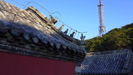 泰山玉皇顶财神殿观音殿月老祠的传统建筑