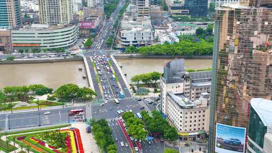 浙江省宁波市江北区老外滩街景外滩大桥宁波