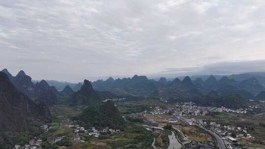 桂林山水甲天下桂林风光航拍