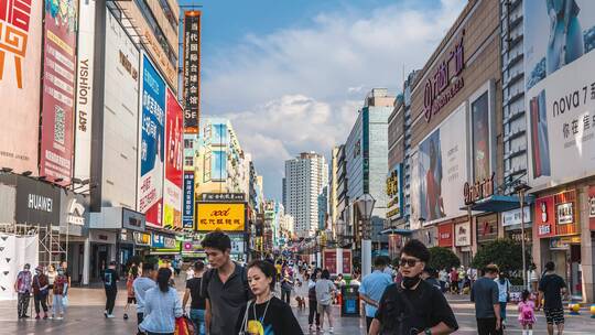 青岛台东商业步行街延时