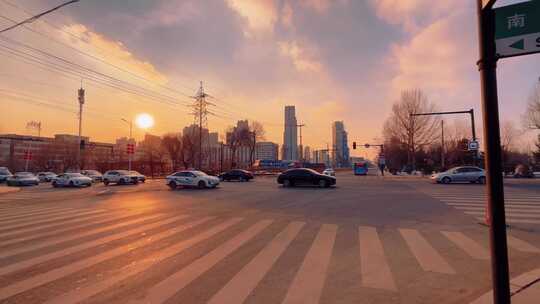 4K 阳光 街景 天空 风景 城市 生活