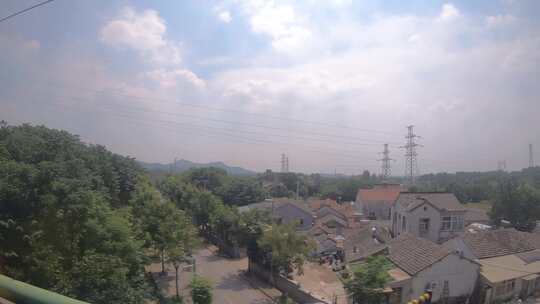 延时拍摄杭州至重庆动车高铁沿途风光