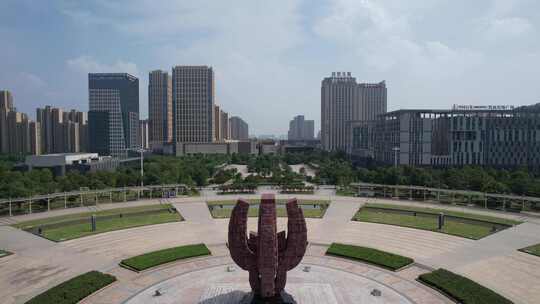 安徽滁州城市风光建筑航拍