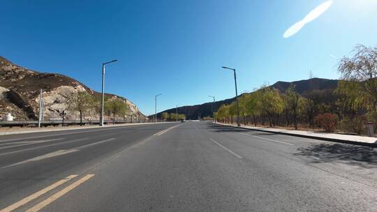 城市道路开车第一视角  记录仪视角视频素材模板下载